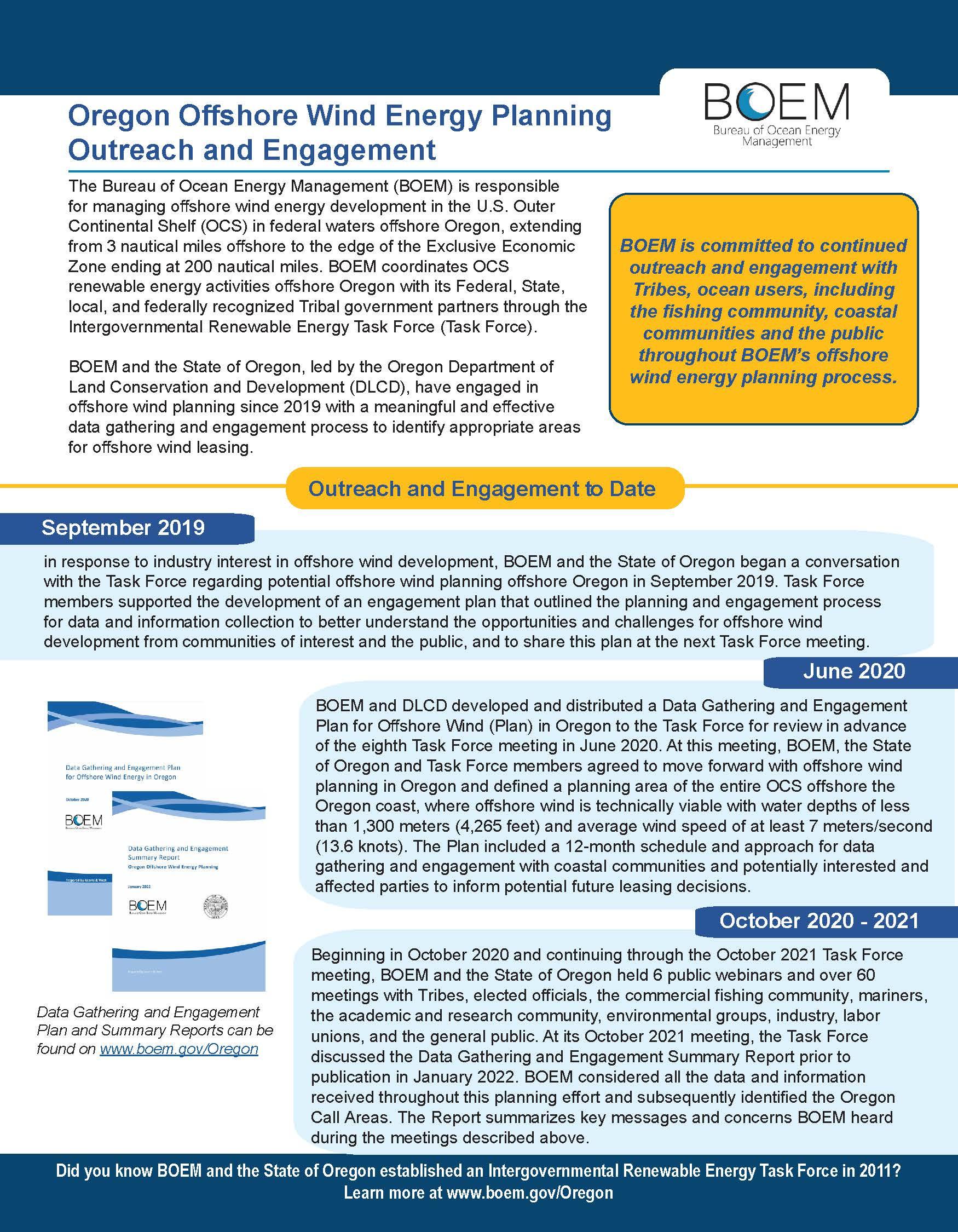 Oregon Wind Energy Areas | Bureau of Ocean Energy Management