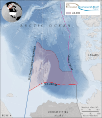 Map of the extended continental shelf