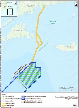 Vineyard Wind 1 Lease Area Map