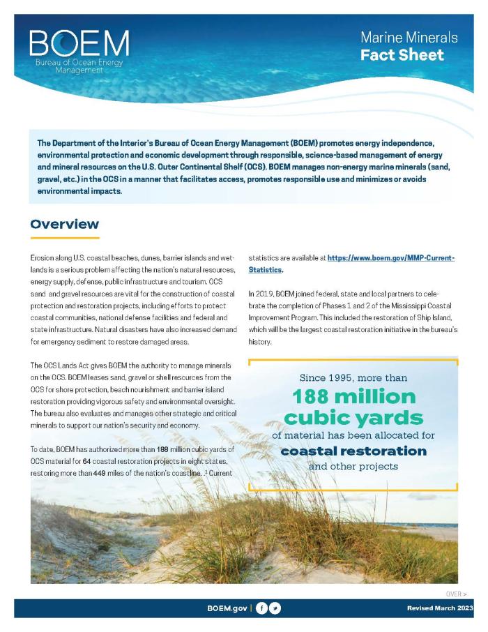 Marine Minerals Overview