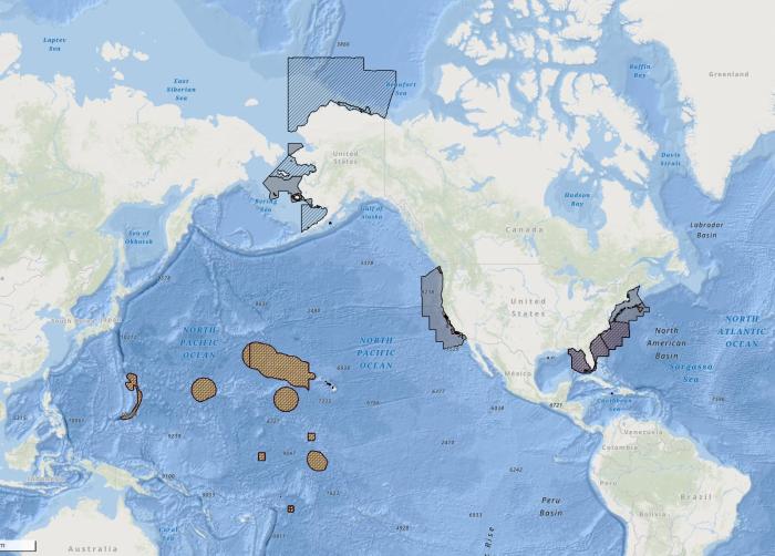 Map of the Outer Continental Shelf