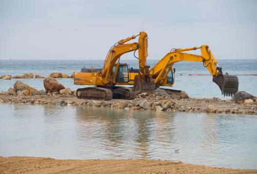 dredging on the beach