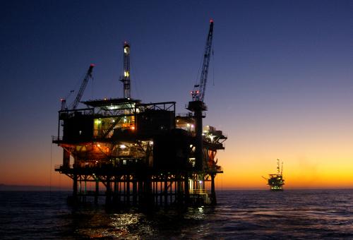 Platform Houchin at sunset