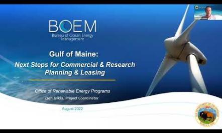 Gulf of Maine: Next Steps for Commercial & Research Planning & Leasing