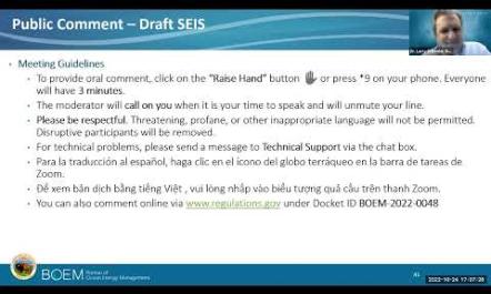 Public Comment on the Draft SEIS 10/24