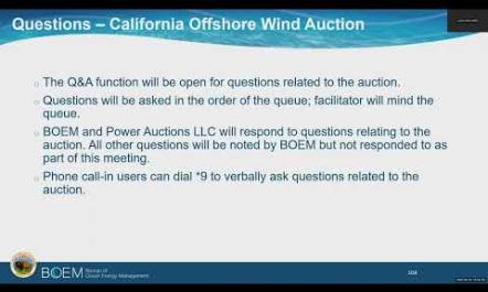 BOEM CA PSN Auction Seminar   Q&A and Closing Remarks