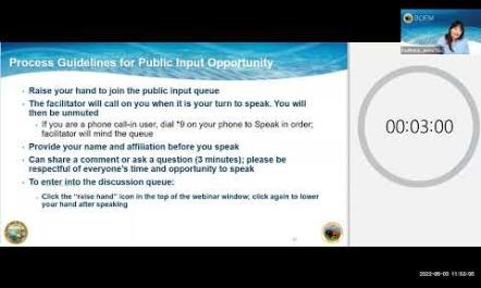 Public Input Opportunity