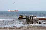 Beach and dune construction began in May 2015 under a partnership between BOEM, USACE and the NJ Department of Environmental Protection.  Photos: USACE